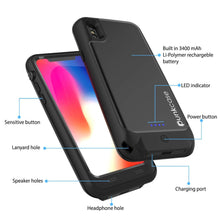 Cargar imagen en el visor de la galería, PunkJuice iPhone X Battery Case, Waterproof, IP68 Certified [Ultra Slim] [Black] (Color in image: rosegold)
