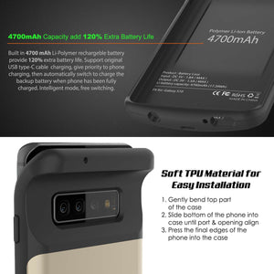 PunkJuice S10 Battery Case Gold - Fast Charging Power Juice Bank with 4700mAh (Color in image: Blue)