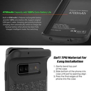 PunkJuice S10 Battery Case Black - Fast Charging Power Juice Bank with 4700mAh (Color in image: Blue)