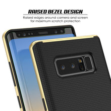 Cargar imagen en el visor de la galería, Galaxy Note 8 Case, PunkCase [Stealth Series] Hybrid 3-Piece Shockproof Dual Layer Cover [Non-Slip] [Soft TPU + PC Bumper] with PUNKSHIELD Screen Protector for Samsung Note 8 [Gold] (Color in image: White)
