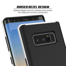 Load image into Gallery viewer, Galaxy Note 8 Case, PunkCase [Stealth Series] Hybrid 3-Piece Shockproof Dual Layer Cover [Non-Slip] [Soft TPU + PC Bumper] with PUNKSHIELD Screen Protector for Samsung Note 8 [White] (Color in image: Silver)
