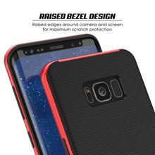 Load image into Gallery viewer, Galaxy S8 PLUS Case, PunkCase [Stealth Series] Hybrid 3-Piece Shockproof Dual Layer Cover [Non-Slip] [Soft TPU + PC Bumper] with PUNKSHIELD Screen Protector for Samsung S8+ [Red] (Color in image: Silver)
