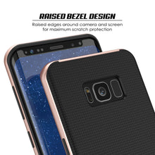 Load image into Gallery viewer, Galaxy S8 Case, PunkCase [Stealth Series] Hybrid 3-Piece Shockproof Dual Layer Cover [Non-Slip] [Soft TPU + PC Bumper] with PUNKSHIELD Screen Protector for Samsung S8 Edge [Rose Gold] (Color in image: Red)
