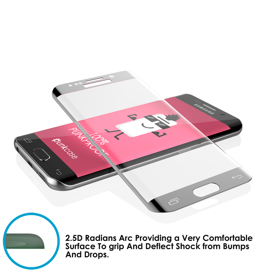 Galaxy Note 7 Silver Screen Protector, Punkcase Glass SHIELD  0.33mm Thick 9H Tempered Glass (Color in image: Gold)