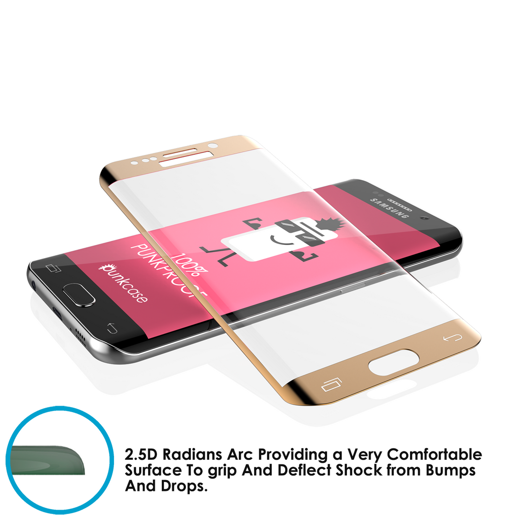 Galaxy Note 7 Gold Screen Protector, Punkcase Glass SHIELD  0.33mm Thick 9H Tempered Glass (Color in image: Silver)