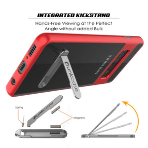 Galaxy S10 Case, PUNKcase [LUCID 3.0 Series] [Slim Fit] Armor Cover w/ Integrated Screen Protector [Red] (Color in image: Grey)