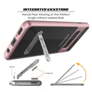 Galaxy S10 Case, PUNKcase [LUCID 3.0 Series] [Slim Fit] Armor Cover w/ Integrated Screen Protector [Rose Gold] (Color in image: Grey)