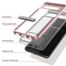 Cargar imagen en el visor de la galería, Galaxy S10 Case, PUNKcase [LUCID 3.0 Series] [Slim Fit] Armor Cover w/ Integrated Screen Protector [Rose Gold] (Color in image: Blue)
