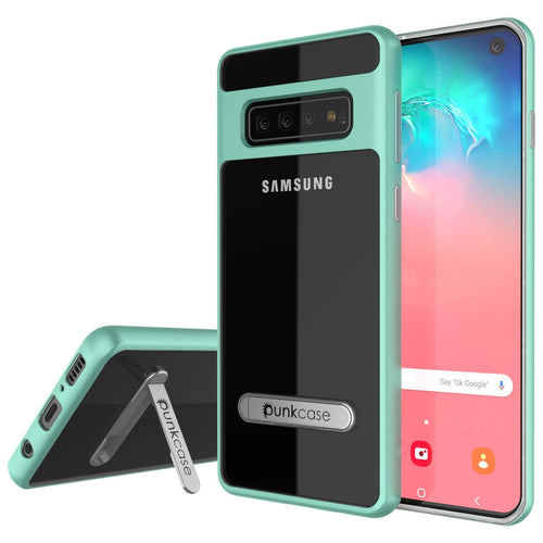 Galaxy S10 Case, PUNKcase [LUCID 3.0 Series] [Slim Fit] Armor Cover w/ Integrated Screen Protector [Teal] (Color in image: Teal)
