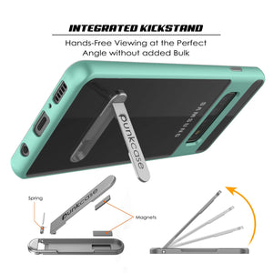 Galaxy S10 Case, PUNKcase [LUCID 3.0 Series] [Slim Fit] Armor Cover w/ Integrated Screen Protector [Teal] (Color in image: Grey)