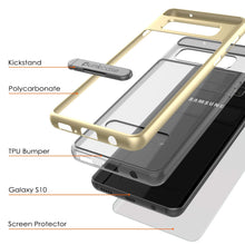 Cargar imagen en el visor de la galería, Galaxy S10 Case, PUNKcase [LUCID 3.0 Series] [Slim Fit] Armor Cover w/ Integrated Screen Protector [Gold] (Color in image: Blue)
