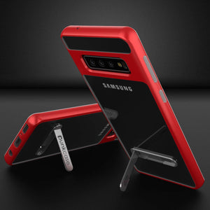 Galaxy S10 Case, PUNKcase [LUCID 3.0 Series] [Slim Fit] Armor Cover w/ Integrated Screen Protector [Red] (Color in image: Gold)