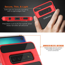 Cargar imagen en el visor de la galería, Galaxy S10 Case, PUNKcase [LUCID 3.0 Series] [Slim Fit] Armor Cover w/ Integrated Screen Protector [Red] (Color in image: Black)
