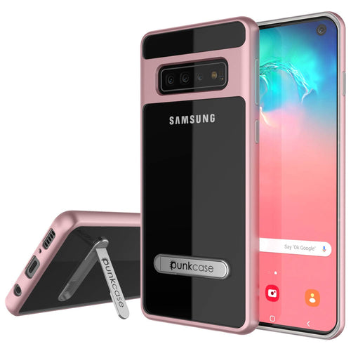 Galaxy S10 Case, PUNKcase [LUCID 3.0 Series] [Slim Fit] Armor Cover w/ Integrated Screen Protector [Rose Gold] (Color in image: Rose Gold)