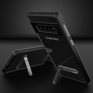 Galaxy S10+ Plus Case, PUNKcase [LUCID 3.0 Series] [Slim Fit] [Clear Back] Armor Cover w/ Integrated Screen Protector (Color in image: Grey)