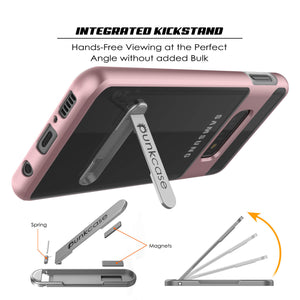 Galaxy S10e Case, PUNKcase [LUCID 3.0 Series] [Slim Fit] Armor Cover w/ Integrated Screen Protector [Rose Gold] (Color in image: Grey)