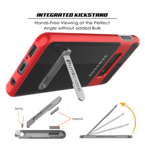 Galaxy S10e Case, PUNKcase [LUCID 3.0 Series] [Slim Fit] Armor Cover w/ Integrated Screen Protector [Red] (Color in image: Grey)