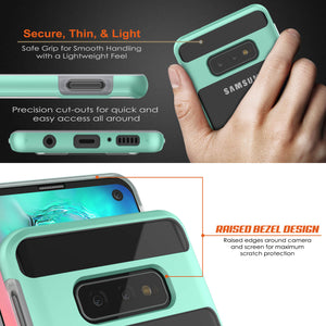 Galaxy S10e Case, PUNKcase [LUCID 3.0 Series] [Slim Fit] Armor Cover w/ Integrated Screen Protector [Teal] (Color in image: Black)