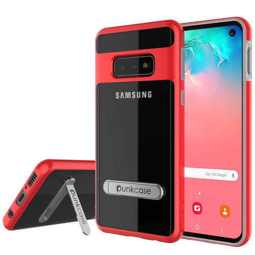 Galaxy S10e Case, PUNKcase [LUCID 3.0 Series] [Slim Fit] Armor Cover w/ Integrated Screen Protector [Red] (Color in image: Red)