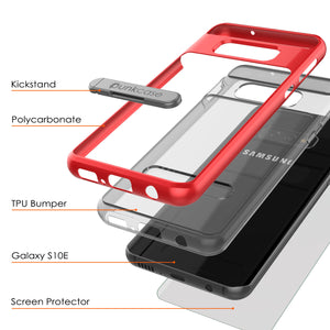 Galaxy S10e Case, PUNKcase [LUCID 3.0 Series] [Slim Fit] Armor Cover w/ Integrated Screen Protector [Red] (Color in image: Blue)