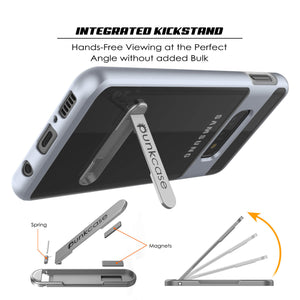 Galaxy S10e Case, PUNKcase [LUCID 3.0 Series] [Slim Fit] Armor Cover w/ Integrated Screen Protector [Silver] (Color in image: Grey)