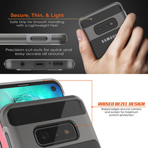 Galaxy S10e Case, PUNKcase [LUCID 3.0 Series] [Slim Fit] Armor Cover w/ Integrated Screen Protector [Grey] (Color in image: Black)
