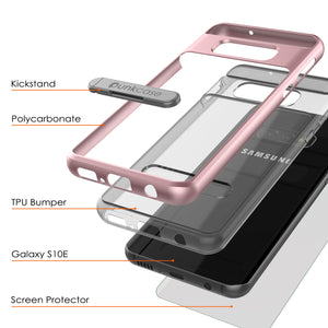 Galaxy S10e Case, PUNKcase [LUCID 3.0 Series] [Slim Fit] Armor Cover w/ Integrated Screen Protector [Rose Gold] (Color in image: Blue)