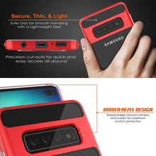 Cargar imagen en el visor de la galería, Galaxy S10+ Plus Case, PUNKcase [LUCID 3.0 Series] [Slim Fit] Armor Cover w/ Integrated Screen Protector [Red] (Color in image: Black)
