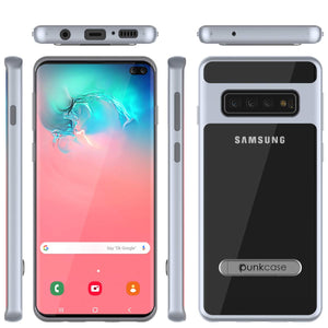 Galaxy S10+ Plus Case, PUNKcase [LUCID 3.0 Series] [Slim Fit] Armor Cover w/ Integrated Screen Protector [Silver] (Color in image: Rose Gold)