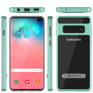 Galaxy S10+ Plus Case, PUNKcase [LUCID 3.0 Series] [Slim Fit] Armor Cover w/ Integrated Screen Protector [Teal] (Color in image: Rose Gold)