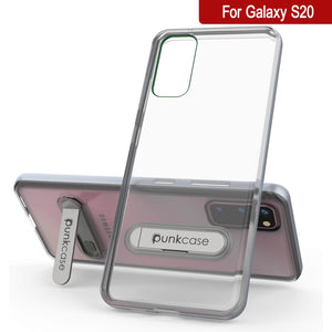 Galaxy S20 Case, PUNKcase [LUCID 3.0 Series] [Slim Fit] Armor Cover w/ Integrated Screen Protector [Silver] (Color in image: Red)