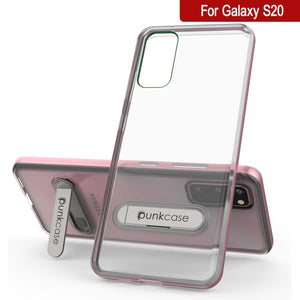 Galaxy S20 Case, PUNKcase [LUCID 3.0 Series] [Slim Fit] Armor Cover w/ Integrated Screen Protector [Rose Gold] (Color in image: Red)