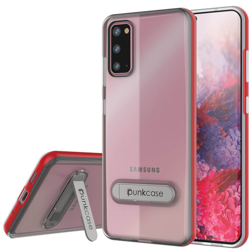 Galaxy S20 Case, PUNKcase [LUCID 3.0 Series] [Slim Fit] Armor Cover w/ Integrated Screen Protector [Red] (Color in image: Red)