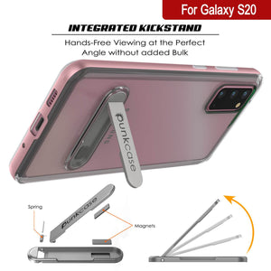 Galaxy S20 Case, PUNKcase [LUCID 3.0 Series] [Slim Fit] Armor Cover w/ Integrated Screen Protector [Rose Gold] (Color in image: Gold)