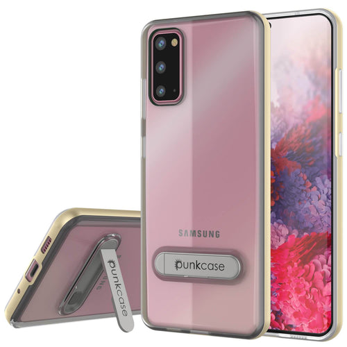 Galaxy S20 Case, PUNKcase [LUCID 3.0 Series] [Slim Fit] Armor Cover w/ Integrated Screen Protector [Gold] (Color in image: Gold)