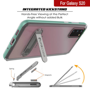 Galaxy S20 Case, PUNKcase [LUCID 3.0 Series] [Slim Fit] Armor Cover w/ Integrated Screen Protector [Teal] (Color in image: Gold)