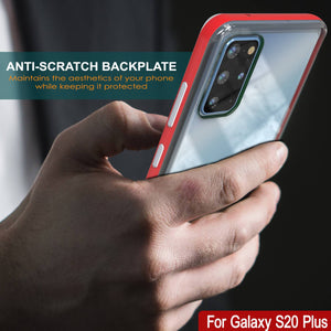 Galaxy S20+ Plus Case, PUNKcase [LUCID 3.0 Series] [Slim Fit] Armor Cover w/ Integrated Screen Protector [Red] (Color in image: Black)