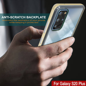 Galaxy S20+ Plus Case, PUNKcase [LUCID 3.0 Series] [Slim Fit] Armor Cover w/ Integrated Screen Protector [Gold] (Color in image: Black)