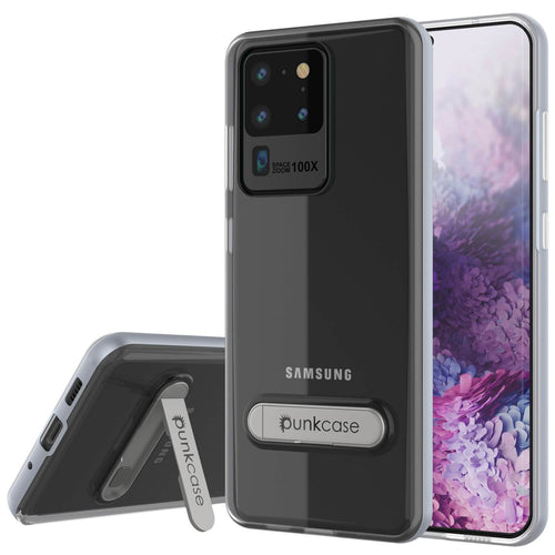 Galaxy S20 Ultra Case, PUNKcase [LUCID 3.0 Series] [Slim Fit] Armor Cover w/ Integrated Screen Protector [Silver] (Color in image: Silver)