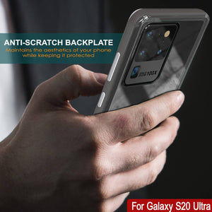 Galaxy S20 Ultra Case, PUNKcase [LUCID 3.0 Series] [Slim Fit] Armor Cover w/ Integrated Screen Protector [Grey] (Color in image: Black)