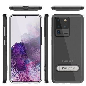 Galaxy S20 Ultra Case, PUNKcase [LUCID 3.0 Series] [Slim Fit] Armor Cover w/ Integrated Screen Protector [Black] (Color in image: Silver)
