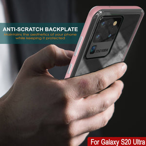 Galaxy S20 Ultra Case, PUNKcase [LUCID 3.0 Series] [Slim Fit] Armor Cover w/ Integrated Screen Protector [Rose Gold] (Color in image: Black)