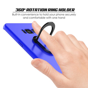 Galaxy S8 PLUS, Punkcase Magnetix Protective TPU Cover W/ Kickstand, Screen Protector [Blue] 