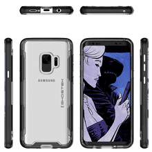 Cargar imagen en el visor de la galería, Galaxy S9 Clear Protective Case | Cloak 3 Series [Black] (Color in image: Red)
