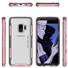 Cargar imagen en el visor de la galería, Galaxy S9 Clear Protective Case | Cloak 3 Series [Pink] (Color in image: Black)
