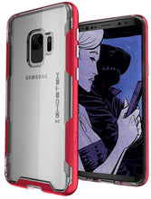 Cargar imagen en el visor de la galería, Galaxy S9 Clear Protective Case | Cloak 3 Series [Red] (Color in image: Red)
