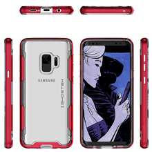 Cargar imagen en el visor de la galería, Galaxy S9 Clear Protective Case | Cloak 3 Series [Red] (Color in image: Black)
