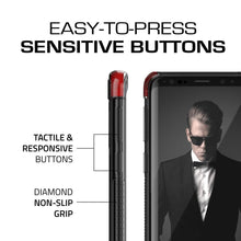 Cargar imagen en el visor de la galería, Galaxy S9 Clear Protective Case | Covert 2 Series [Red] 
