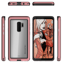 Cargar imagen en el visor de la galería, Galaxy S9+ Plus Rugged Heavy Duty Case | Atomic Slim Series [Pink] (Color in image: Black)
