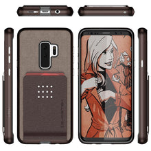Cargar imagen en el visor de la galería, Galaxy S9+ Protective Wallet Case | Exec 2 Series [Brown] (Color in image: Black)
